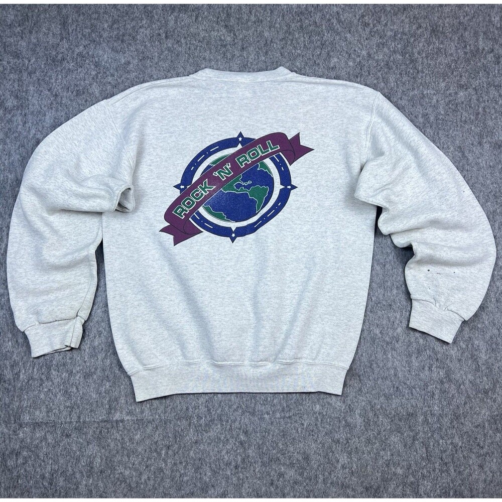 Vintage Hard Rock Cafe Niagara Falls Men's Sweatshirt Crewneck Grey Size Medium